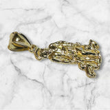 14 Karat Yellow Gold-plated Sterling Silver Saint Lazarus "San Lazaro" 1.12" Pendant