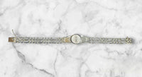 Sterling Silver 2 Strand 4.5mm Figaro Guadalupe Medal 7" ID Bracelet