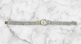 Sterling Silver 2 Strand 4.5mm Figaro Guadalupe Medal 7" ID Bracelet