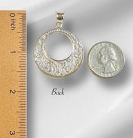 Sterling Silver 33mm (1.30") Diameter Filigree Pendant