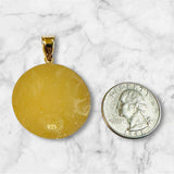 Gold-plated Sterling Silver Saint Lazarus "San Lazaro" 32mm Medal Pendant