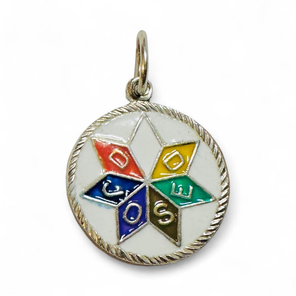 Vintage Sterling Silver 1960's Estrella de Jose Enameled Nickel-size Charm