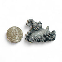 Sterling Silver Enameled Roan Cocker Spaniel Pendant