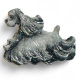 Sterling Silver Enameled Roan Cocker Spaniel Pendant