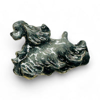 Sterling Silver Enameled Roan Cocker Spaniel Pendant