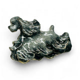 Sterling Silver Enameled Roan Cocker Spaniel Pendant