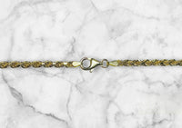 14K Yellow Gold 3.8mm Rope Chain 18" Necklace