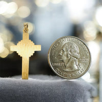 14 Karat Yellow Gold Hollow INRI Crucifix Pendant