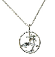 Sterling Silver Palm Tree & Island of Cuba Enameled Charm with 18" Cable Link Chain (Made in USA)