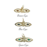 Sterling Silver 925 Saint Lucy "Ojos de Santa Lucia" Enameled Eyes Charm (Brown, Blue or Green Eyes)