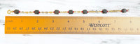 14 Karat Yellow Gold Genuine 7mm Azabache Jet Heart Link 8" Bracelet