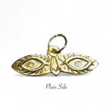 10 Karat Yellow Gold Saint Lucy "Ojos de Santa Lucia" Enameled Eyes Charm (Brown, Blue or Green Eyes)