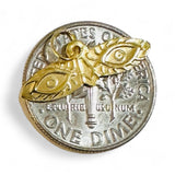 10 Karat Yellow Gold Saint Lucy "Ojos de Santa Lucia" Enameled Eyes Charm (Brown, Blue or Green Eyes)