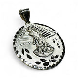 Sterling Silver Saint Lazarus "San Lazaro" Handmade 25mm (1") Diameter Medal