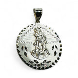 Sterling Silver Saint Lazarus "San Lazaro" Handmade 25mm (1") Diameter Medal