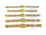 18 Karat Yellow Gold-plated Sterling Silver Double Strand Figaro Link Saint Jude "San Judas Tadeo" ID Bracelet (4 widths available)