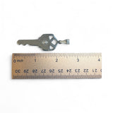 Sterling Silver and 14 Karat Yellow Gold House Key Pendant with Genuine Diamond