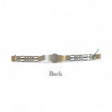 Sterling Silver Figaro Link Saint Jude "San Judas Tadeo" ID Bracelet (4 widths available)