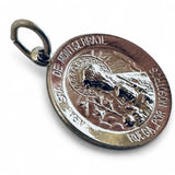 Sterling Silver Rhodium-plated Our Lady of Montserrate Spanish Medal