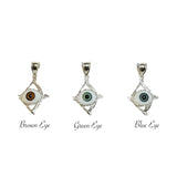 Sterling Silver Bow and Arrow "Ochosi" (Yoruba Ifa Palo Santeria) Evil Eye Pendant