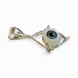 Sterling Silver Bow and Arrow "Ochosi" (Yoruba Ifa Palo Santeria) Evil Eye Pendant