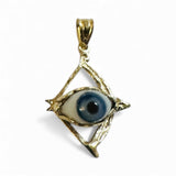 10 Karat Yellow Gold Ochosi with Blue Eye Pendant