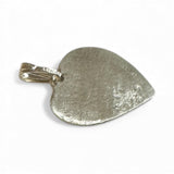 Sterling Silver Two Cats Under the Moon Heart Pendant