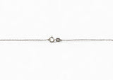 Sterling Silver Genuine 4mm Azabache Jet with Small Ochosi Bow & Arrow Charm 18" Cable Link Chain