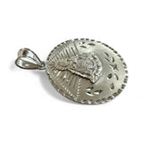 Sterling Silver Our Lady of Regla "Virgen de Regla" 32mm Hand Engraved Medal Pendant