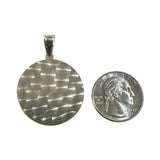 Sterling Silver Our Lady of Regla "Virgen de Regla" 32mm Hand Engraved Medal Pendant