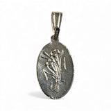 Sterling Silver Saint Therese of Lisieux "Little Flower" Oval Medal