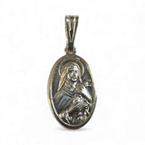 Sterling Silver Saint Therese of Lisieux "Little Flower" Oval Medal
