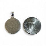 Sterling Silver Santa Lucia "Saint Lucy" 19mm (0.75") Diameter Round Medal