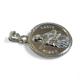 Sterling Silver Santa Lucia "Saint Lucy" 19mm (0.75") Diameter Round Medal
