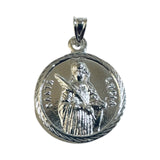 Sterling Silver Santa Lucia "Saint Lucy" 19mm (0.75") Diameter Round Medal