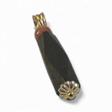 Yellow Gold Filled Genuine 20 x 6mm Fancy Azabache Pendant (Available in 3 styles)
