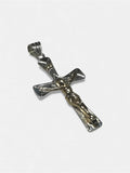 Sterling Silver & 14 Karat Yellow Gold 2" INRI Crucifix Pendant