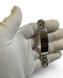 Sterling Silver 12mm Miami Cuban Link Hinged ID 8" Bracelet