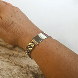 Sterling Silver 12mm Miami Cuban Link Hinged ID 8" Bracelet