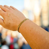 14 Karat Yellow Gold Plated Sterling Silver 6mm Miami Cuban Link 8" Bracelet