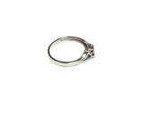 Sterling Silver & Synthetic Birthstones Couples Ring (Sizes 5 thru 10 - Made to order, please allow 10 business days to ship)