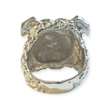 Vintage Heavy Sterling Silver Bulldog Ring (23.40 grams)