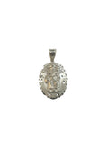 Sterling Silver Holy Infant of Atocha (Santo Niño de Atocha) 29 x 23mm Oval Scalloped Medal