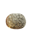 Vintage NOS 1970's Sterling Silver Genuine Diamonds Sunburst Cluster Man's Ring