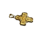14 Karat Yellow Gold Four Way Scapular "I am a Catholic" Cross