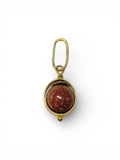 Vintage NOS 1960's 18K Goldstone Venturina Spinner Charm (6mm or 7mm)