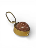 Vintage NOS 1960's 18K Goldstone Venturina Spinner Charm (6mm or 7mm)