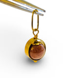 Vintage NOS 1960's 18K Goldstone Venturina Spinner Charm (6mm or 7mm)
