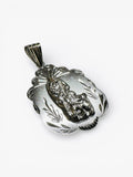 Vintage Saint Lazarus "San Lazaro" 2 inch Scalloped Medal Pendant