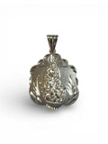 Vintage Saint Lazarus "San Lazaro" 2 inch Scalloped Medal Pendant